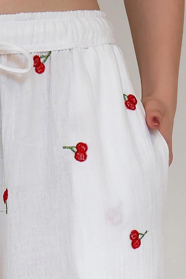 Штани з вишивкою Forli з мусліну Cherry M/L (ML0084-38-09) - фото 4 Штани з вишивкою Forli з мусліну Cherry M/L (ML0084-38-09) - фото 4