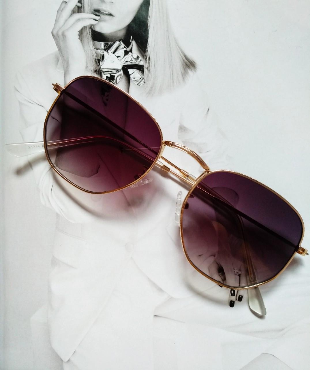 Солнцезащитные ретро очки в стиле Ray Ban с градиентом Фиолетовый