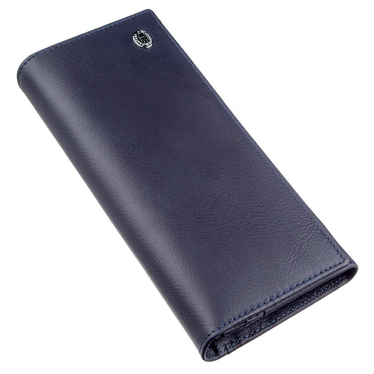 Кошелек женский ST Leather 18895 из натуральной зернистой кожи Синий (168-136-18895)