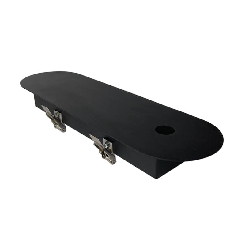 Стельове кріплення врізне під блок живлення 370 мм з отвором для неону 22-24 мм Чорний