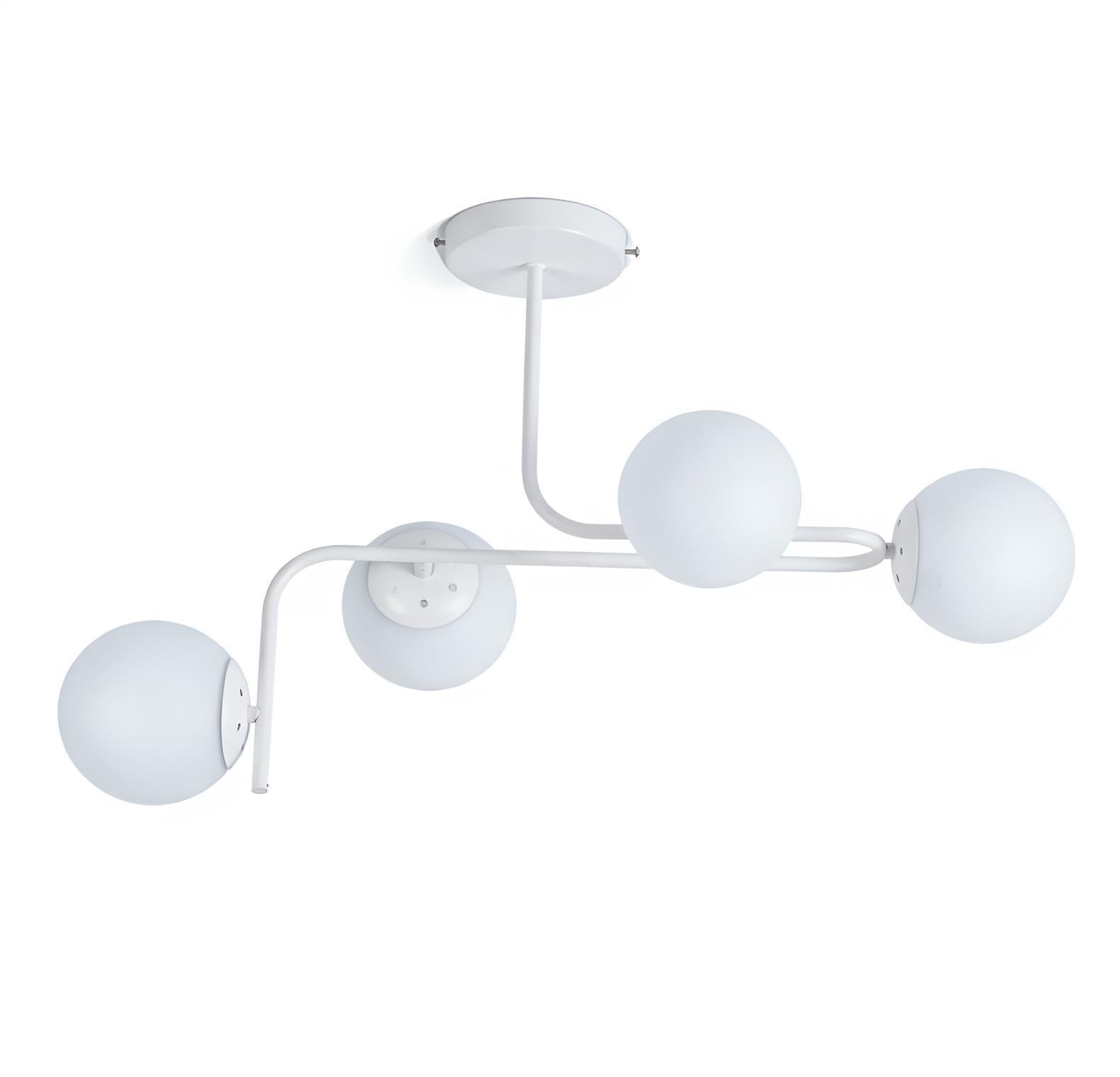 Потолочная люстра на 4 плафона Valeso 5177-4 для гостиной и спальни Белый