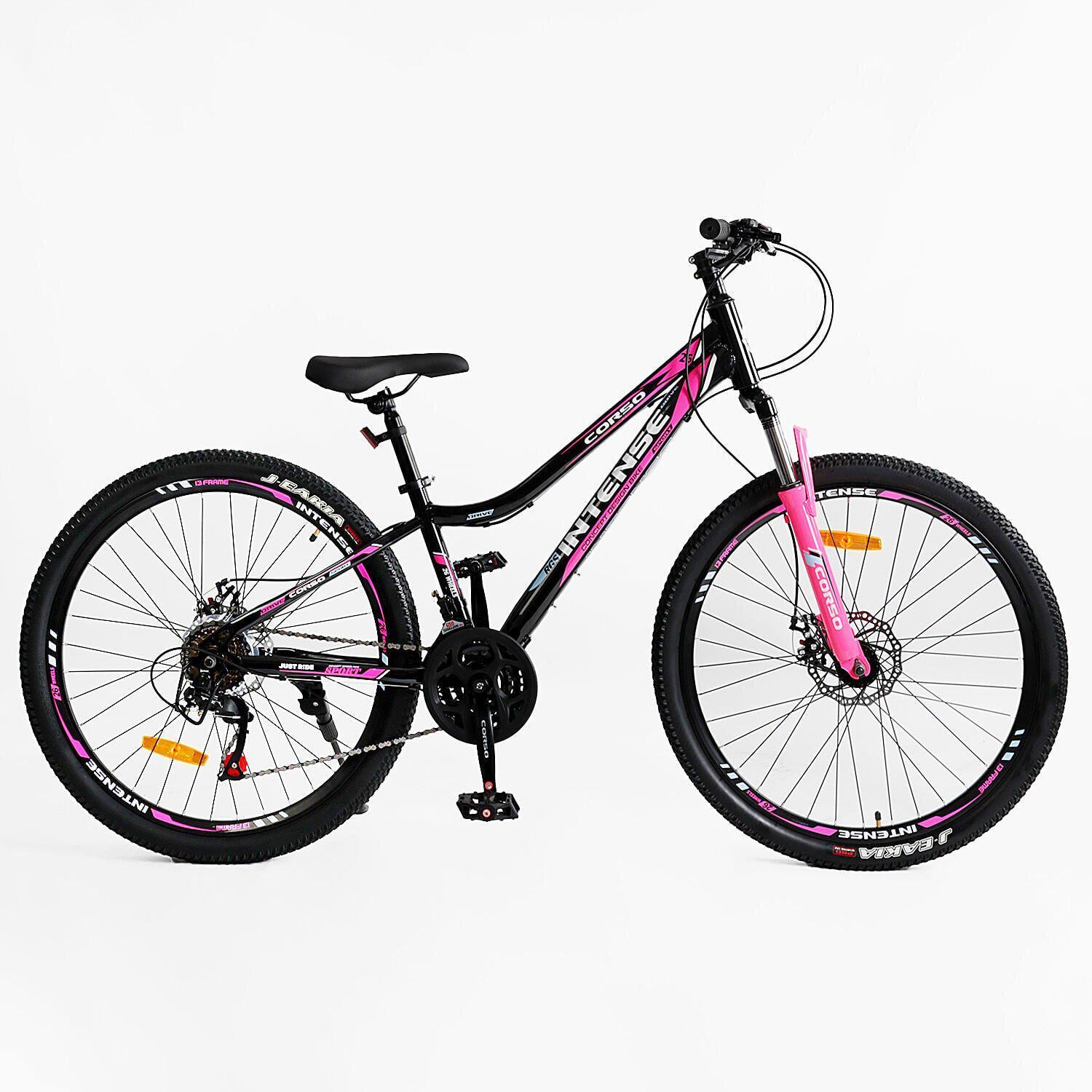 Велосипед горный Corso INTENSE 26"/13" Черно-Розовый (436629025)