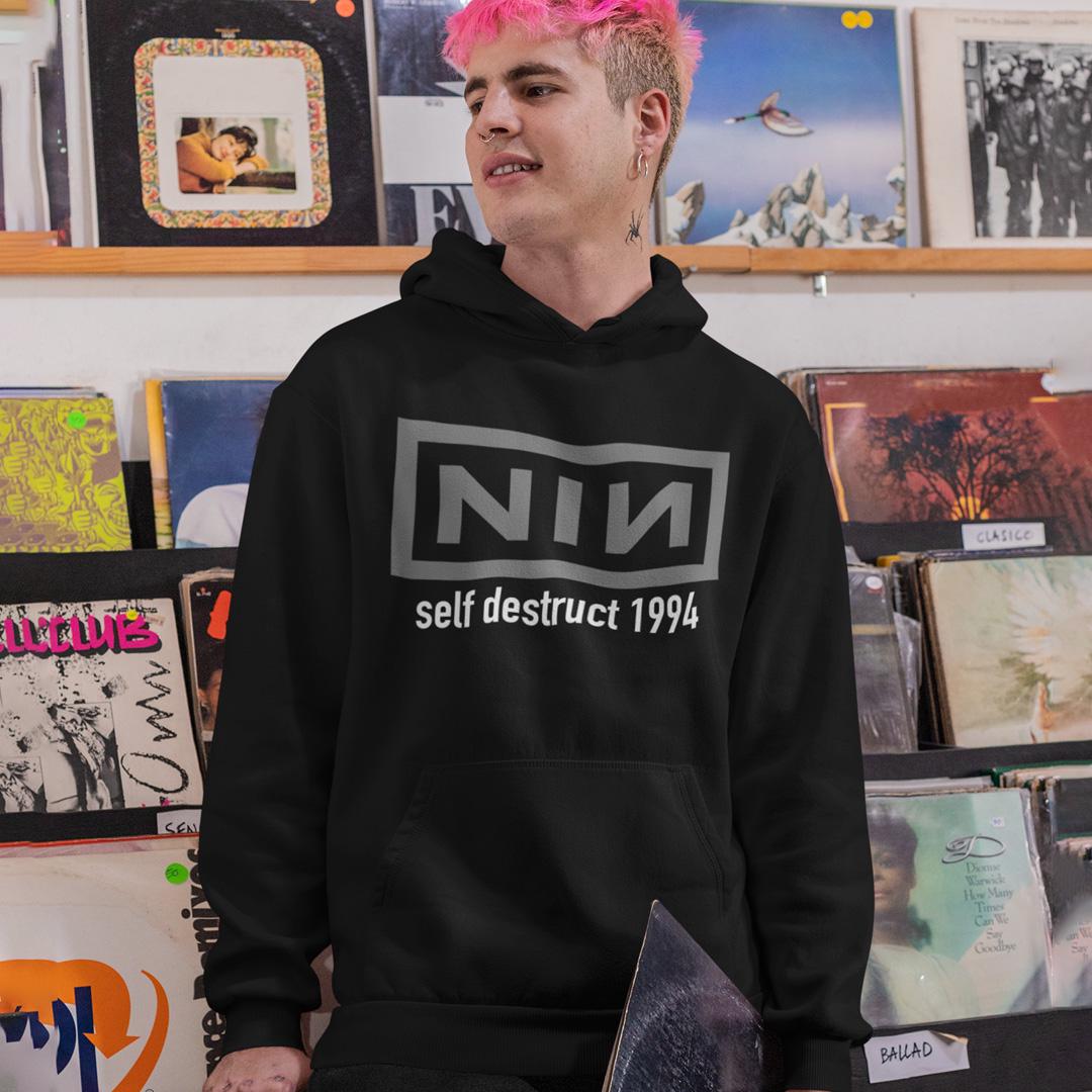 Худі унісекс флісовий Nine Inch Nails Woodstock 1994 by Joseph Cultice L Чорний (31264528)