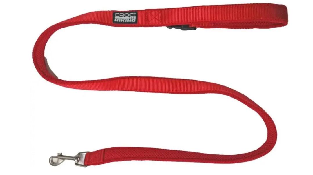 Поводок для собак Croci Hiking Reflective нейлоновый 2х120 см Красный (1254840873)