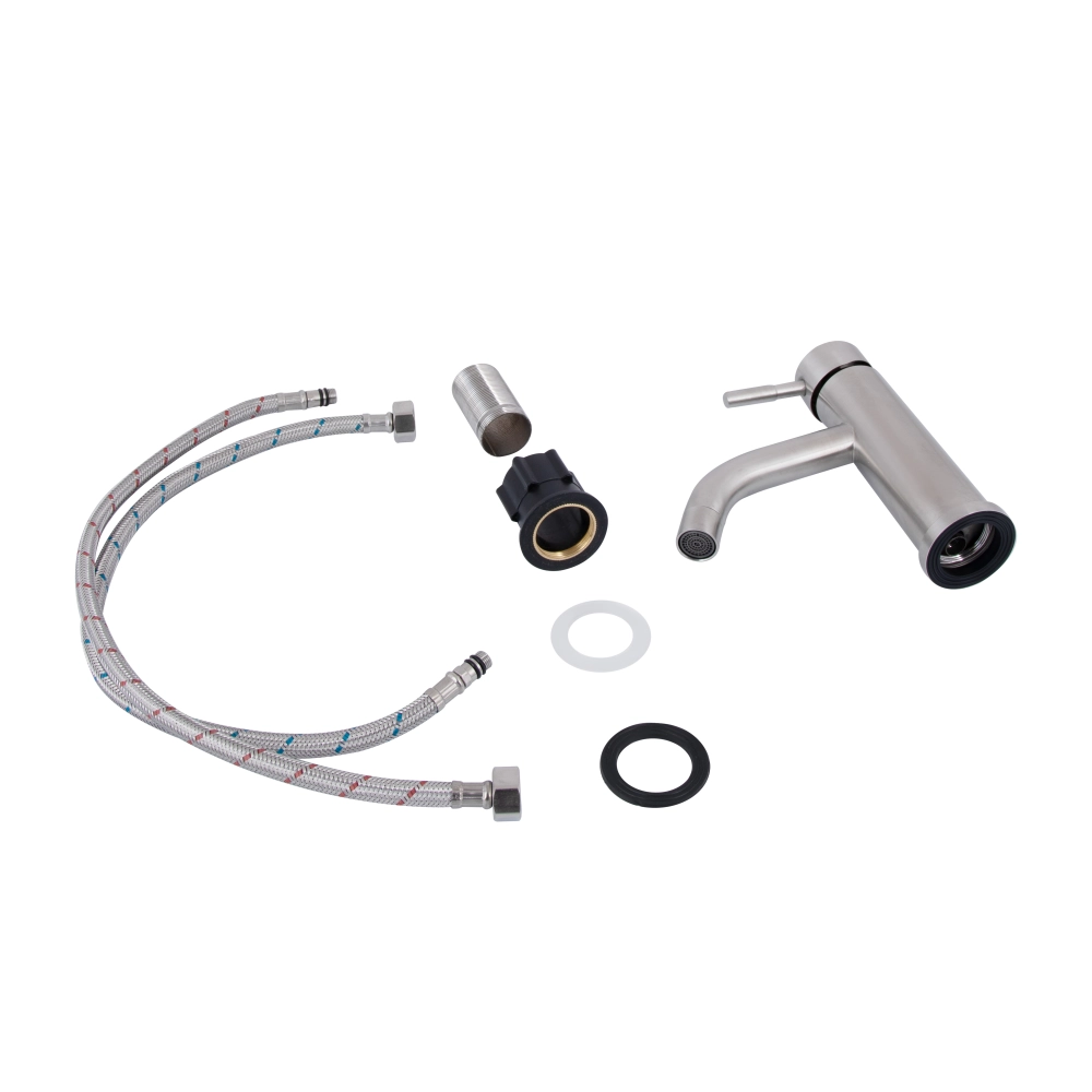 Смеситель для раковины Lidz Aria 0011F из нержавеющей стали Nickel