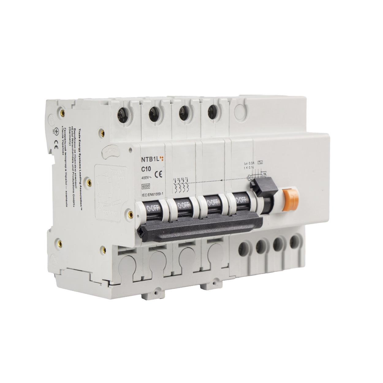 Дифференциальный автоматический выключатель TESLA NTB1L C10 400V (107) - фото 2 Дифференциальный автоматический выключатель TESLA NTB1L C10 400V (107) - фото 2