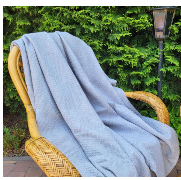 Покрывало Пике Вафелька 160x220 см Серый (11187) - фото 1 Покрывало Пике Вафелька 160x220 см Серый (11187) - фото 1