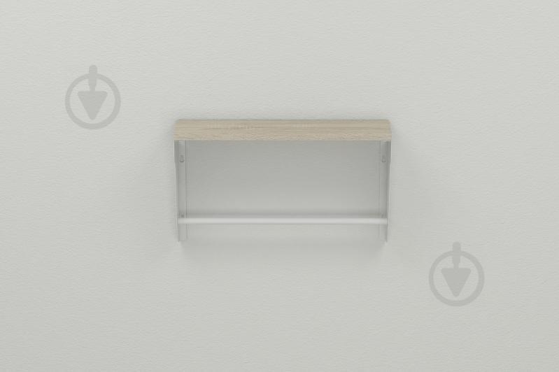 Полка настенная Ferrum-decor Свит 300x600x150 металл Белый ДСП Сонома 16 мм (SVI0032)