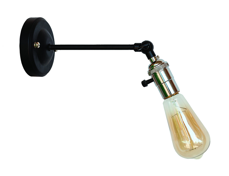 Бра Levistella Lofty подвижное с патроном AMP19 Черный/Хром (1963530364)