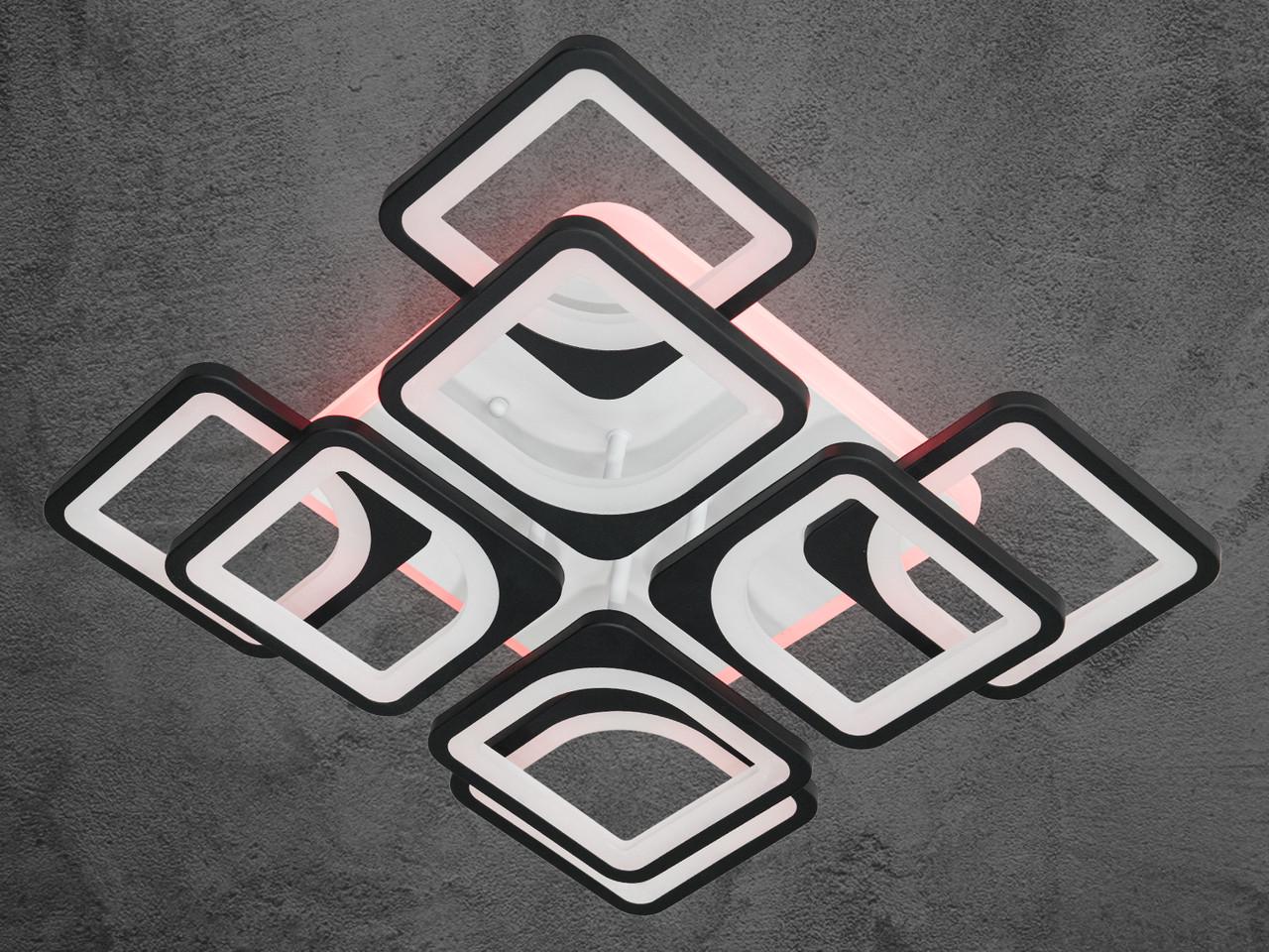 Люстра світлодіодна у вітальню з димером HS8060-4+4BK-LS 115W на 16 м2 Чорний (2412695733) - фото 2 Люстра світлодіодна у вітальню з димером HS8060-4+4BK-LS 115W на 16 м2 Чорний (2412695733) - фото 2