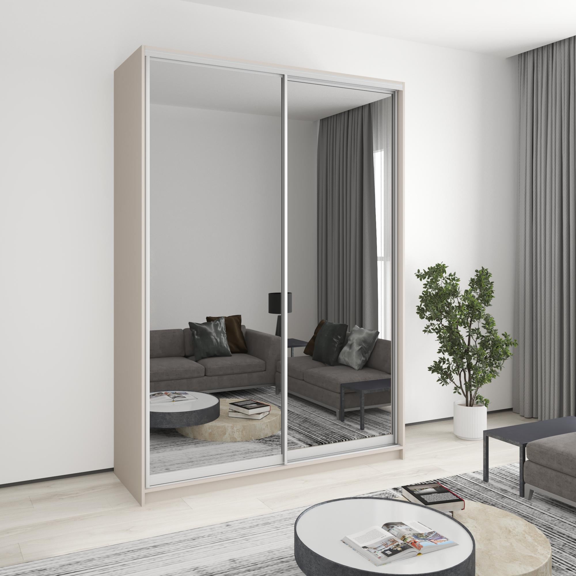 Шкаф-купе двухдверный MebelStar стандарт AL 2 зеркала 170x45x240 см Кашемир (MBS-3823) Шкаф-купе двухдверный MebelStar стандарт AL 2 зеркала 170x45x240 см Кашемир (MBS-3823)