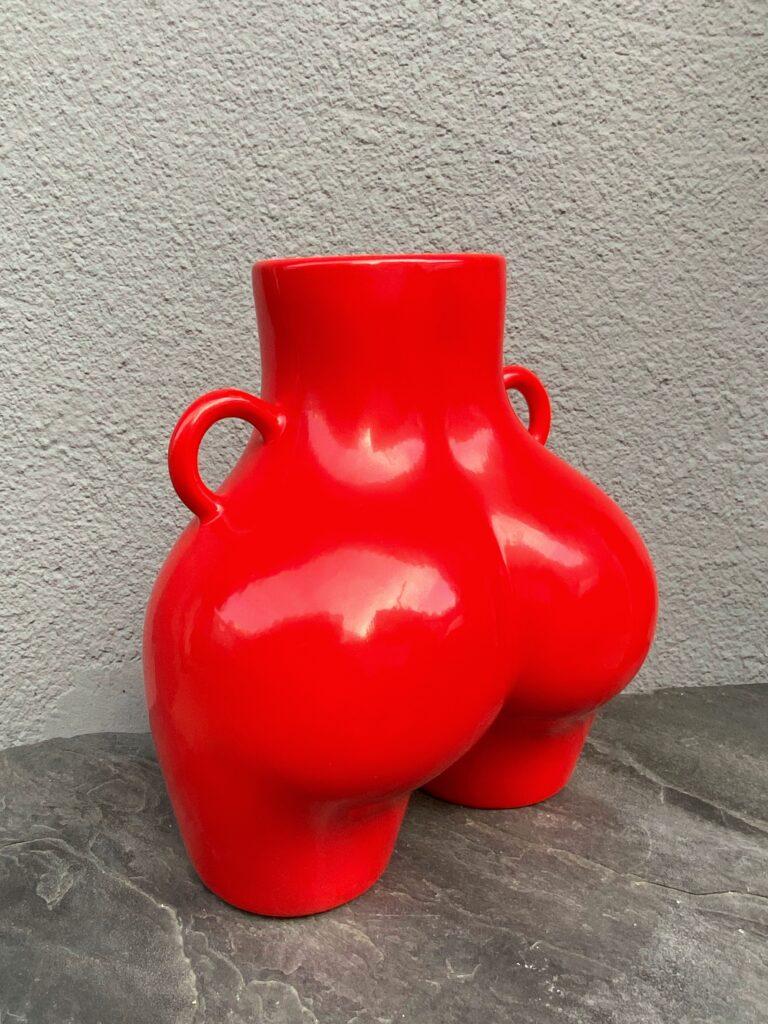 Ваза LOVE 26х24 см Красный глянец