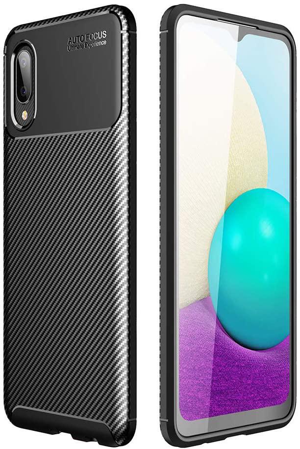 Чехол накладка Auto Focus Carbon для Samsung Galaxy A02 A022 Black (20056-2B)