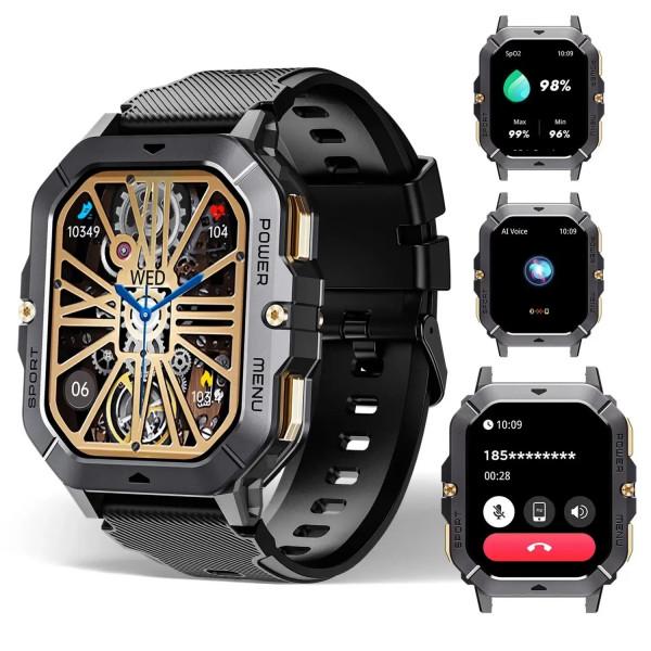 Смарт-годинник Oukitel BT101 захищений корпус Rugged дисплей LCD 2,02" 410 mAh Bluetooth 5.3 Чорний (623938) - фото 7 Смарт-годинник Oukitel BT101 захищений корпус Rugged дисплей LCD 2,02" 410 mAh Bluetooth 5.3 Чорний (623938) - фото 7