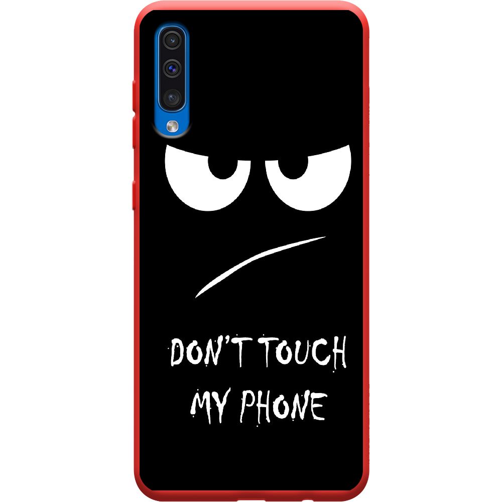 Чехол Boxface Samsung A505 Galaxy A50 Don't Touch my Phone Красный силикон (36417-up535-37013)