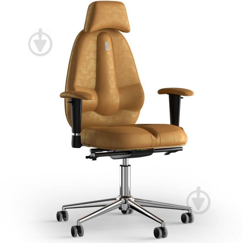 Кресло KULIK SYSTEM CLASSIC Антара с подголовником без строчки Медовый (12-901-BS-MC-0310)