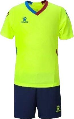 Комплект формы футбольной детский Kelme Navarro 8251Zb3005.9904 150 см Салатовый/Темно-синий