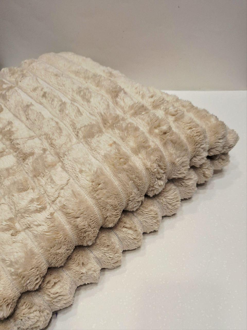 Плед флісовий Шарпей 150x200 см Бежевий (1709) - фото 2