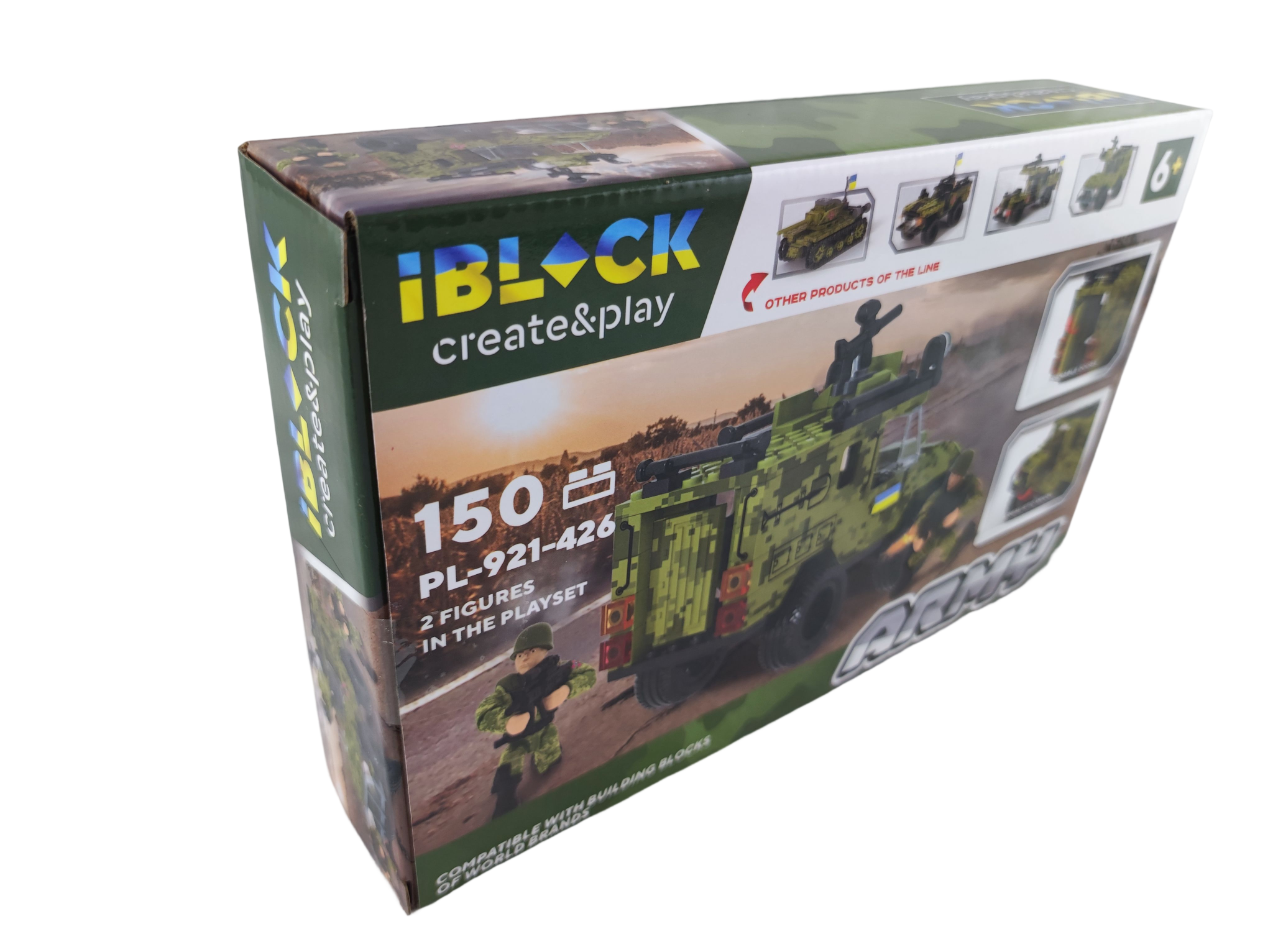 Конструктор Iblock Военная техника Бронированная машина PL-921-426 150 деталей (137674-1) - фото 2 Конструктор Iblock Военная техника Бронированная машина PL-921-426 150 деталей (137674-1) - фото 2