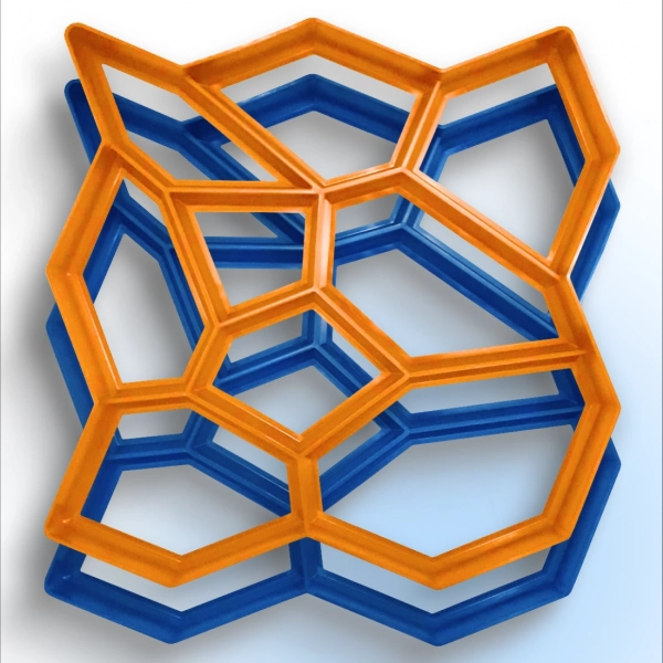 Форма для садової доріжки Верес-2007 Камінці 600x600x50 мм 2 шт. (10804102-3035)