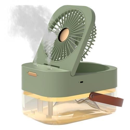 Вентилятор настольный портативний Small fan с дистанционным управлением с USB увлажнителем