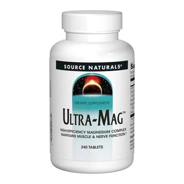 Магній Source Naturals Ultra-Mag для серця та нервів 240 таблеток - фото 1