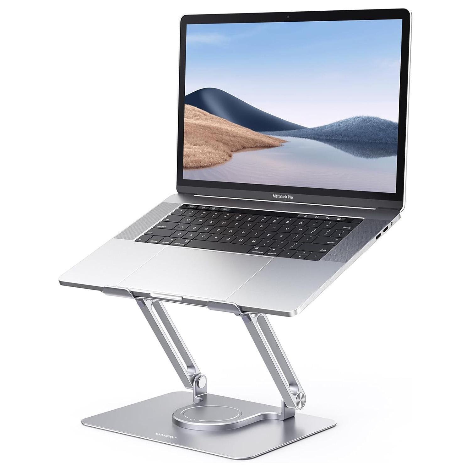 Підставка для ноутбука UGREEN LP701 алюмінієва/обертова/складна Сріблястий (25289)