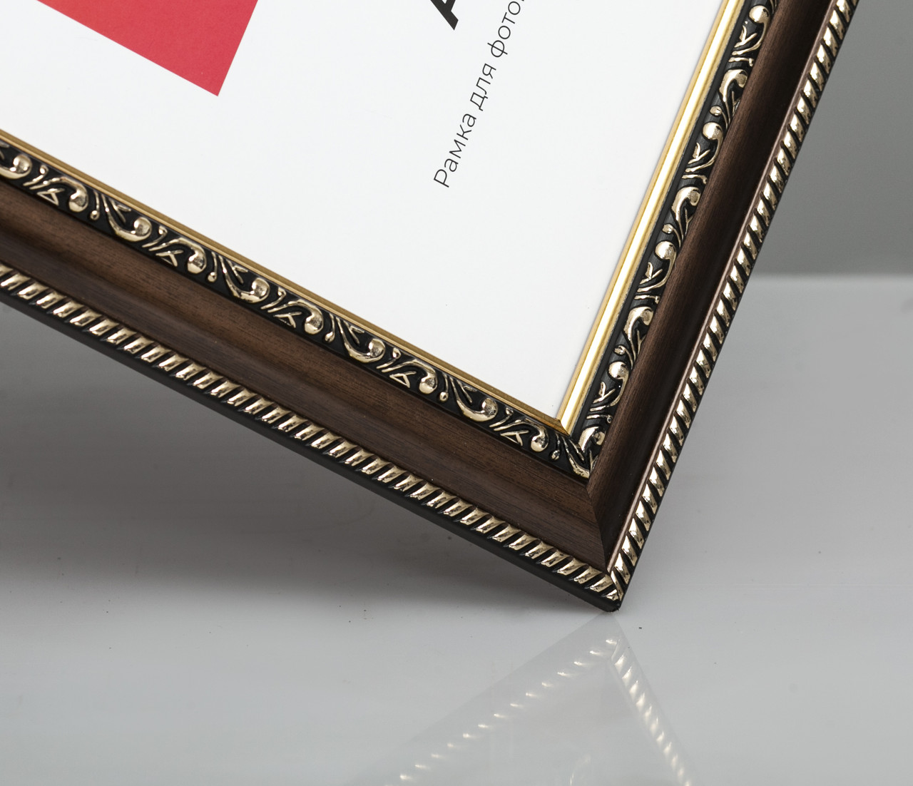 Фоторамка пластиковая 21х30 А4 со стеклом Темно-коричневый (Багет 2915-16) - фото 2 Фоторамка пластиковая 21х30 А4 со стеклом Темно-коричневый (Багет 2915-16) - фото 2