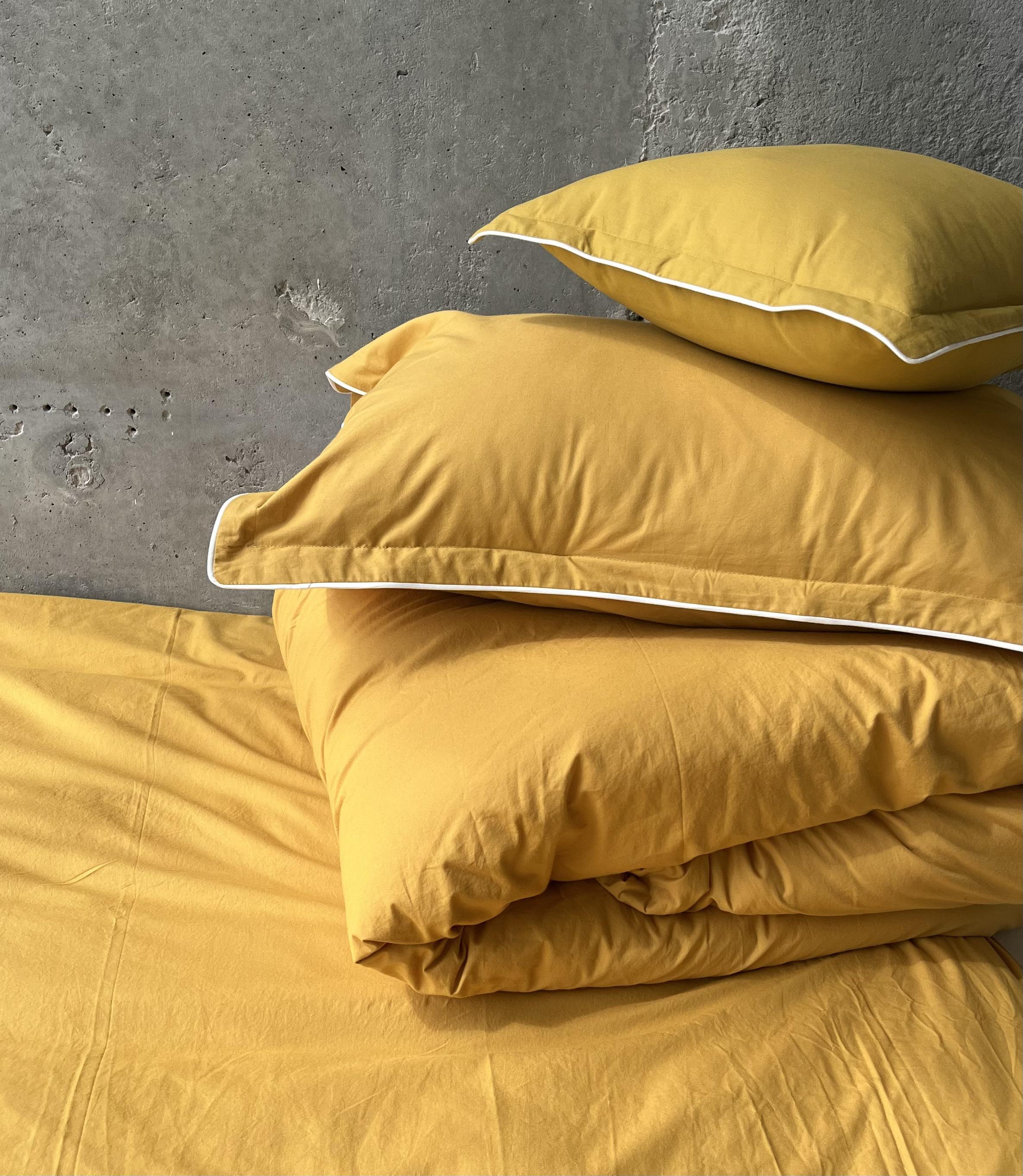 Комплект постельного белья White Dream полуторный 155х215 см вареный хлопок Охра (2006/2) - фото 1 Комплект постельного белья White Dream полуторный 155х215 см вареный хлопок Охра (2006/2) - фото 1