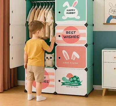 Детский модульный шкаф Happy Rabbit 81х49х154 см (668f5e7a) - фото 4 Детский модульный шкаф Happy Rabbit 81х49х154 см (668f5e7a) - фото 4