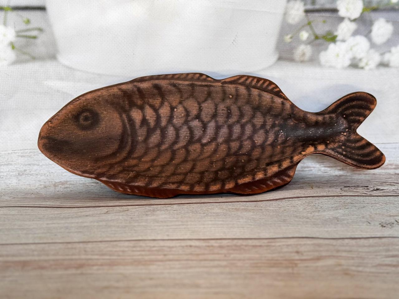 Селедочница глиняная Рыбка 32 см (583644219)