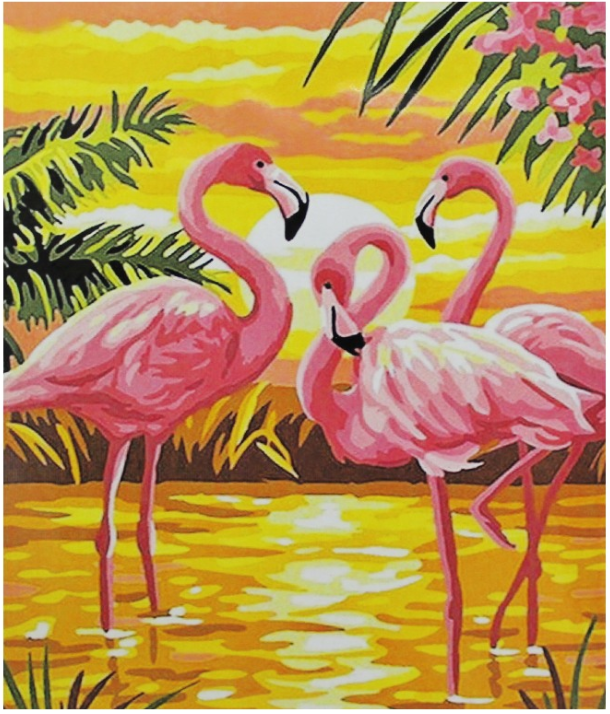 Алмазна мозаїка Фламінго на полотні з підрамником 40х50 см (GA76256)