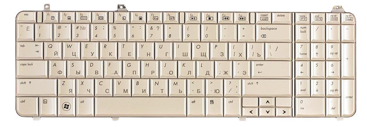 Клавиатура для ноутбука HP Pavilion DV6-1000 White Клавиатура для ноутбука HP Pavilion DV6-1000 White