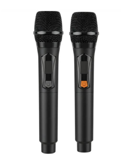 Микрофоны UHF караоке беспроводные 2 шт. Черный (TTD-M12)