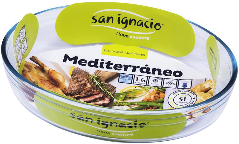 Форма для запікання Bergner San Ignacio Mediterraneo скляна 26x18x6 см овальна (BGEU-1591) - фото 2