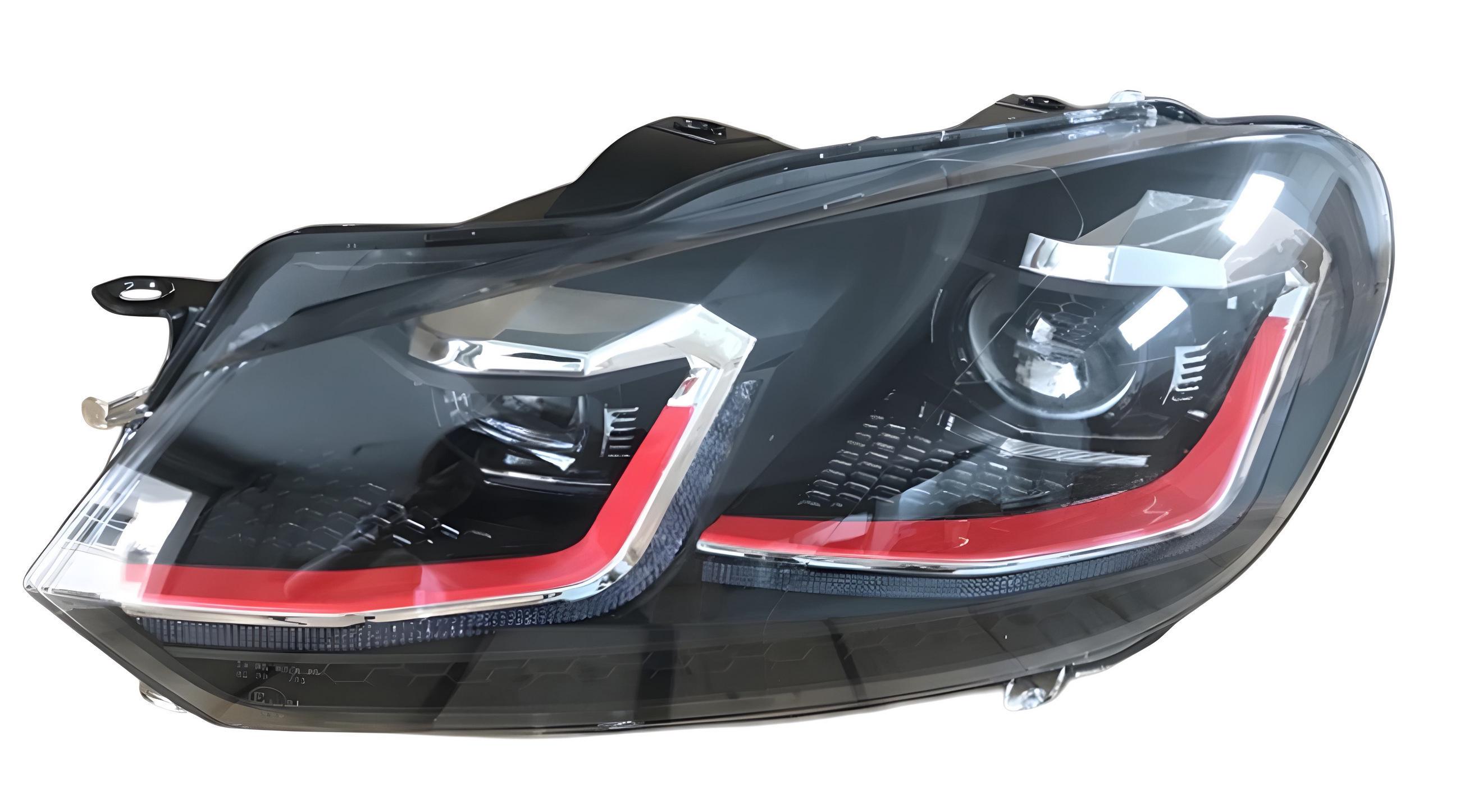 Фары передние GBT Golf 7 Style Red для Volkswagen Golf 6 2008-2014 гг. поликарбонат 2 шт. Черный (150773) Фары передние GBT Golf 7 Style Red для Volkswagen Golf 6 2008-2014 гг. поликарбонат 2 шт. Черный (150773)