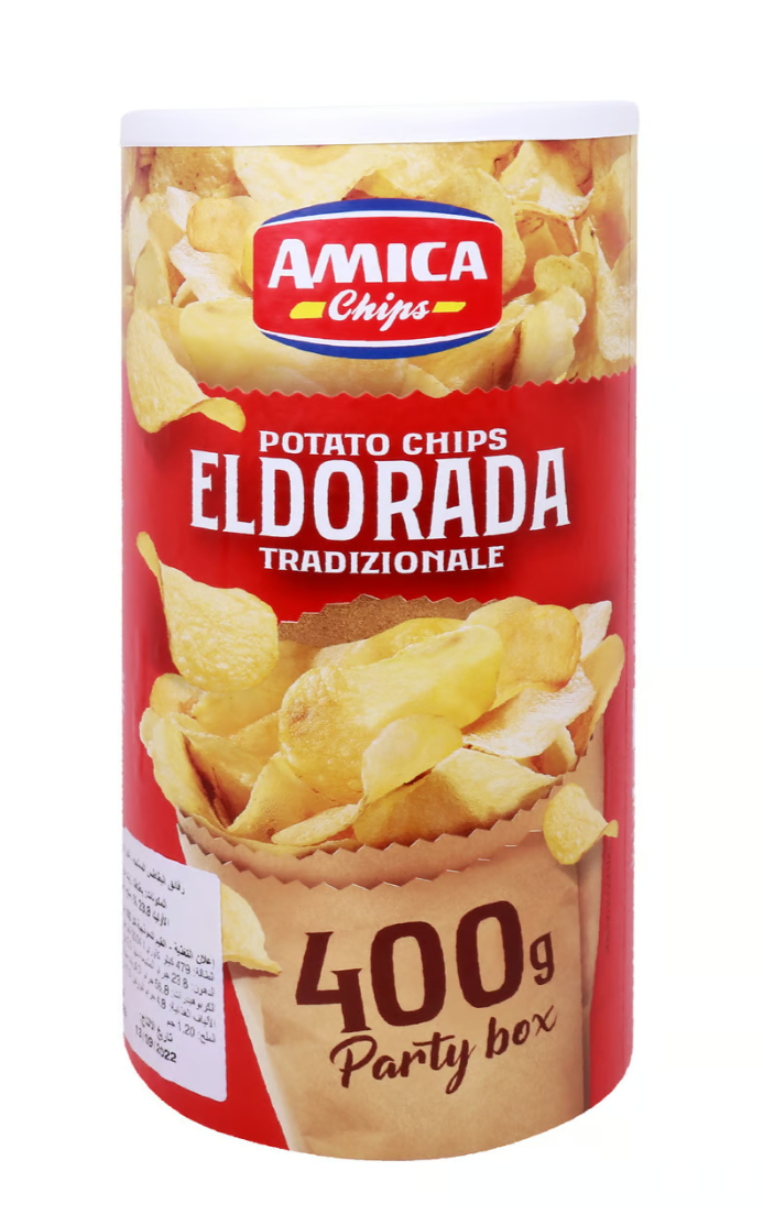 Чипси Amica Chips Eldorada Tradizionale Can Potato Chips 400 г (2247323811) Чипси Amica Chips Eldorada Tradizionale Can Potato Chips 400 г (2247323811)