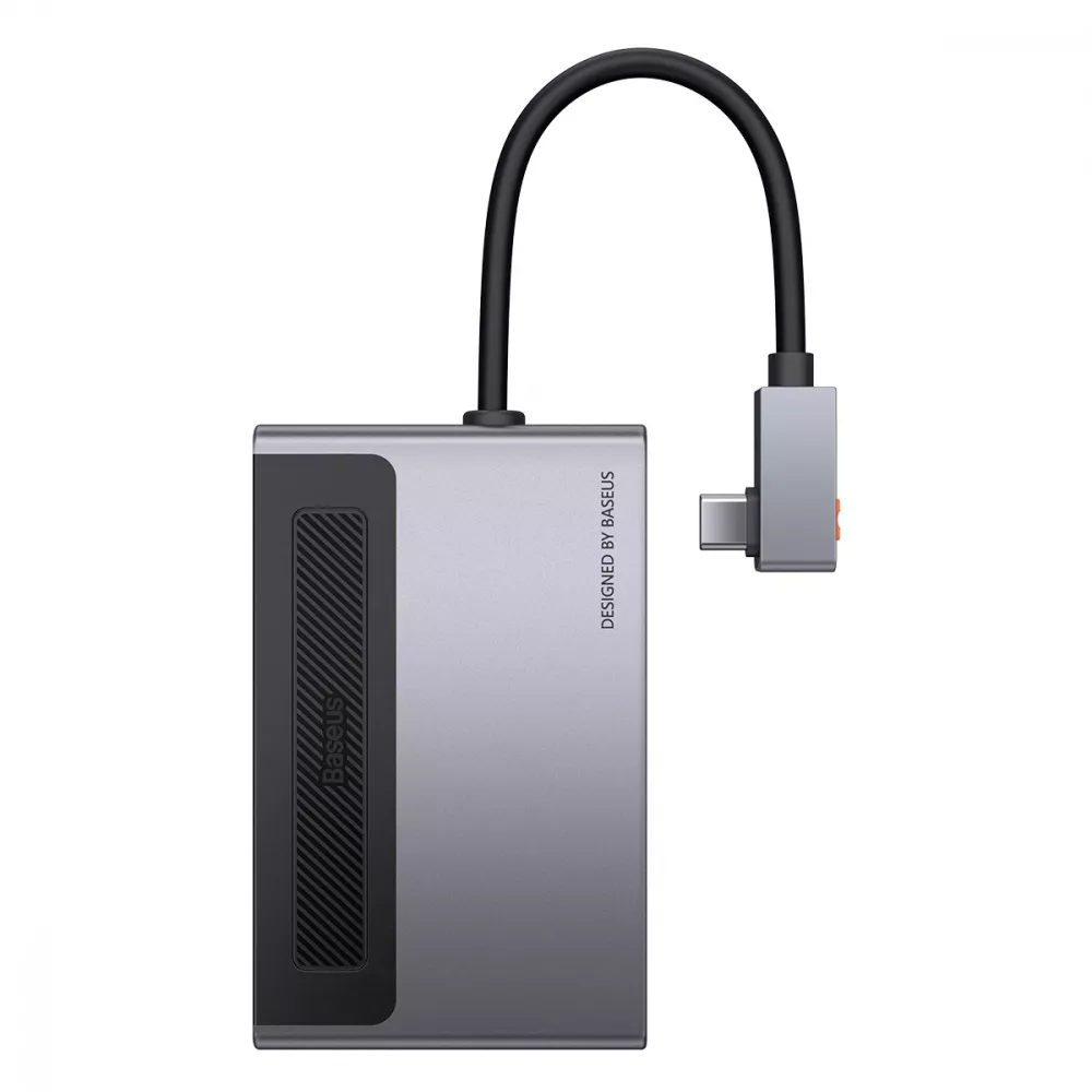 USB-Хаб BASEUS Magic Multifunctional Type-C with a Retractable Clip Standard Edition Type-C to USB/HDMI/SD/TF CAHUB-DA0G grey