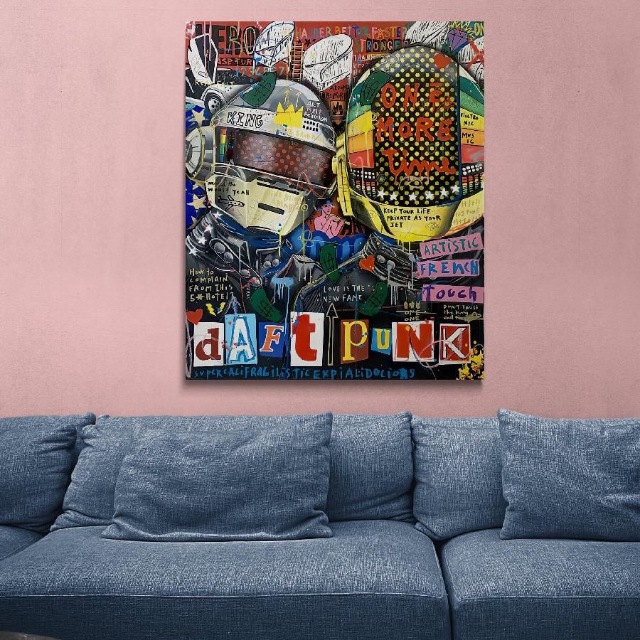 Картина на холсте HolstPrint Daft Punk 50х70 см