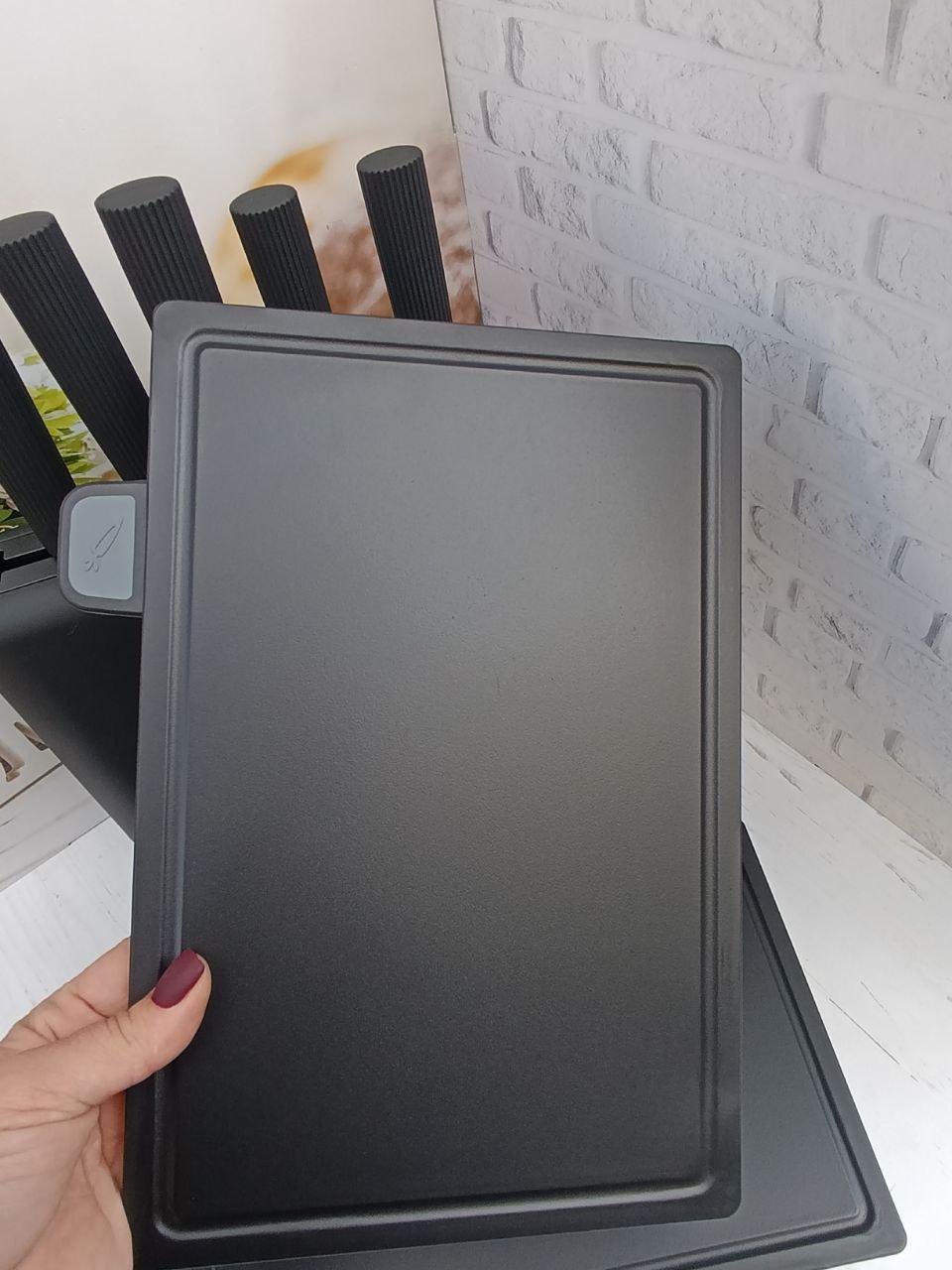 Набір обробних дощок та кухонних ножів Edenberg EB-3620 10 предметів Чорний (EB-3620) - фото 2 Набір обробних дощок та кухонних ножів Edenberg EB-3620 10 предметів Чорний (EB-3620) - фото 2