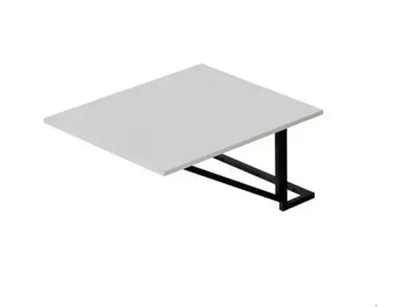 Стіл письмовий розкладний Ferrum Decor 60x70х51,6 см Білий/Чорний (28493394)