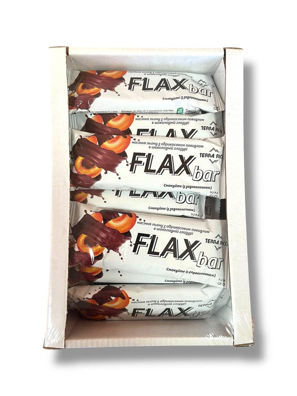 Батончик Flax bar с льняными семенами и абрикосовым повидлом в шоколаде 1 кг (00000006397)
