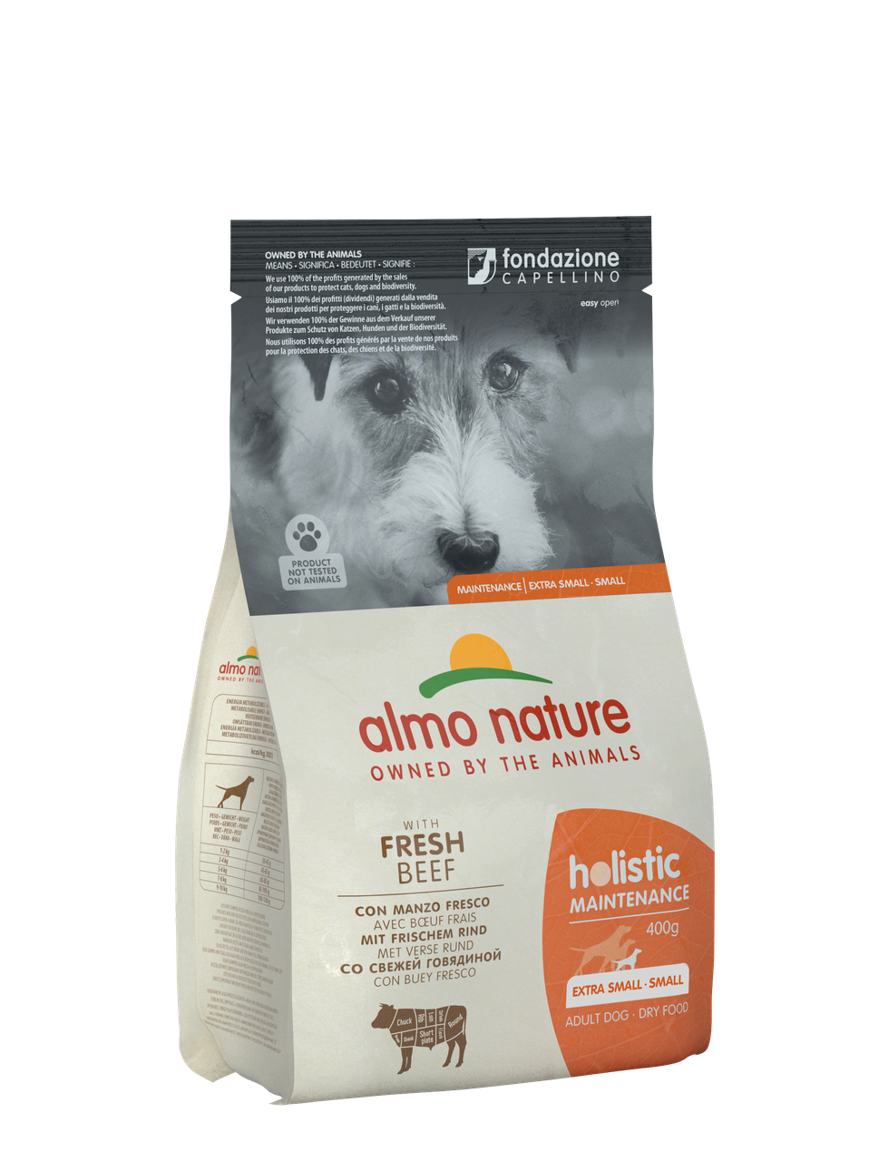 Корм сухой для собак маленьких пород Almo Nature Holistic Dog XS-S с ягненком 400 г (11232702) - фото 1