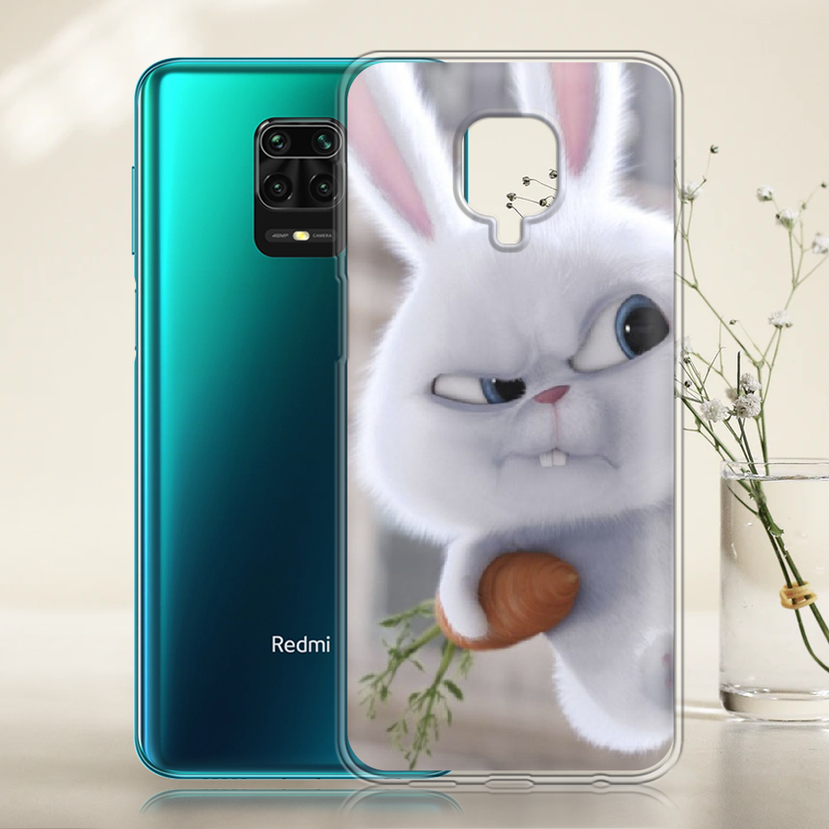 Чохол Boxface Xiaomi Redmi Note 9S Rabbit Snowball Прозорий силікон (39475-up1116-39475) - фото 2