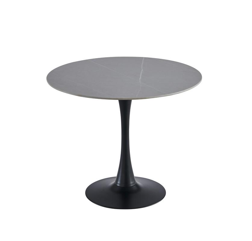 Стол обеденный Vetro Mebel T-325 керамика/металл Айс грей/Черный (T-325-ice-grey/black)