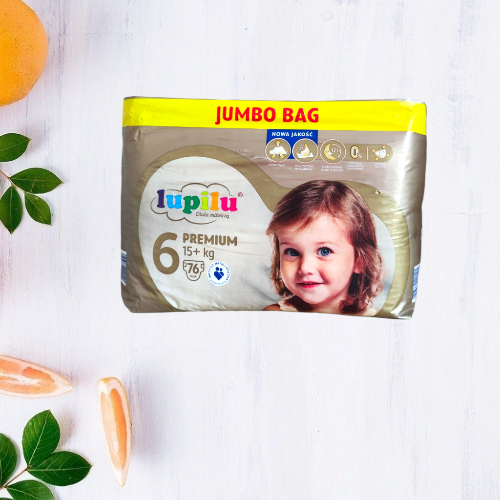Підгузки Lupilu Premium Jumbo Bag 6 15+ кг 76 шт.