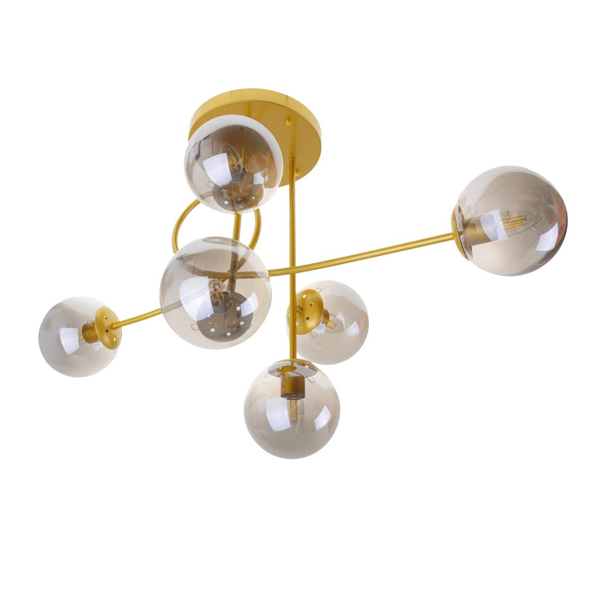 Потолочная люстра Brille BR-01 633S/6 E27 G/GY на 6 лампочек