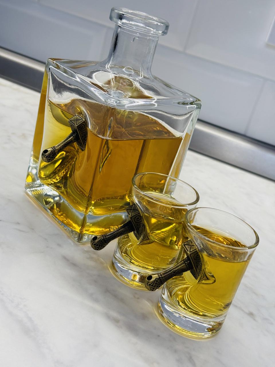 Набір Gorillas BBQ Кум Молот графін і 2 чарки (GL8) - фото 5