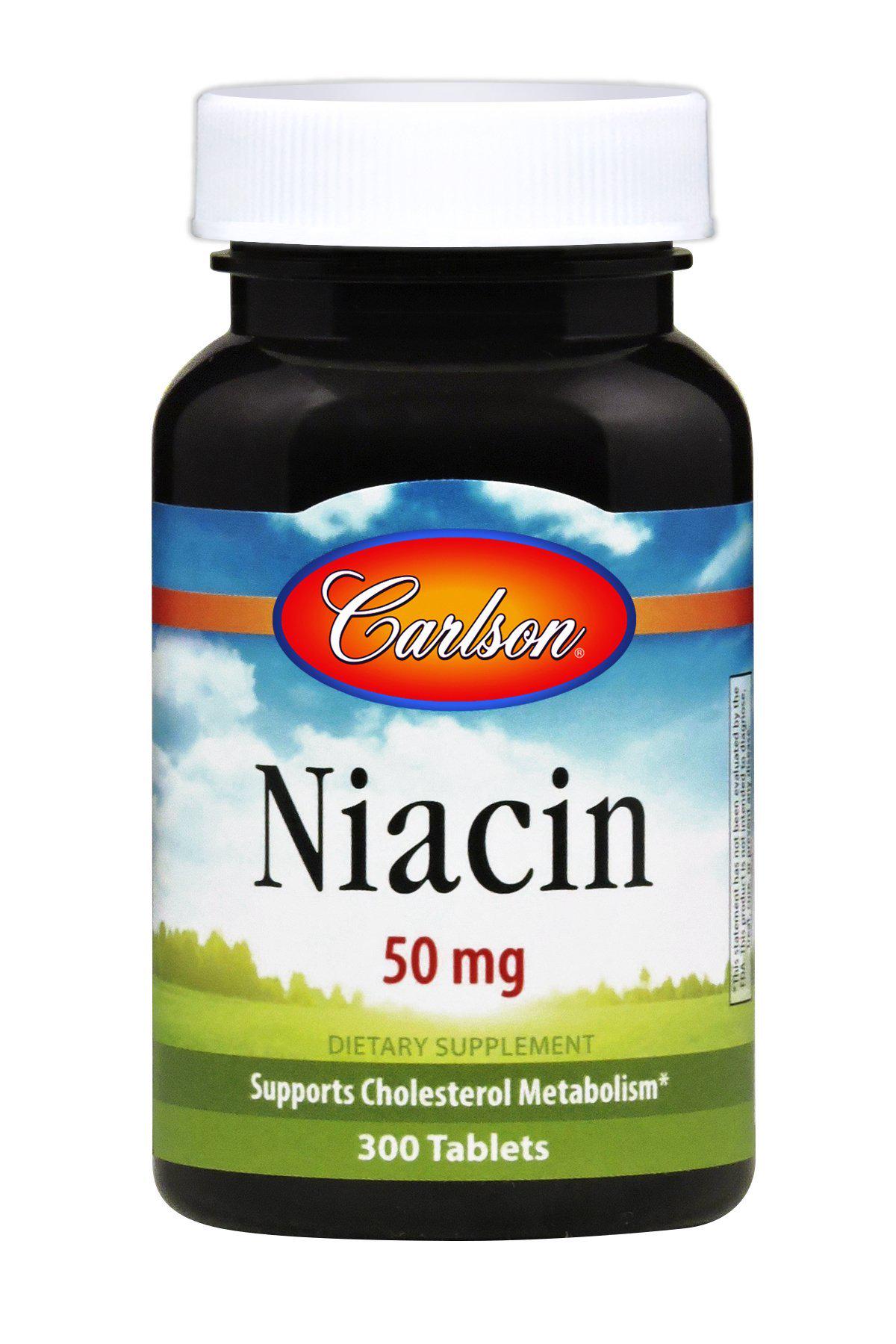 Ниацин Carlson Labs Niacin 50 mg 300 таблеток