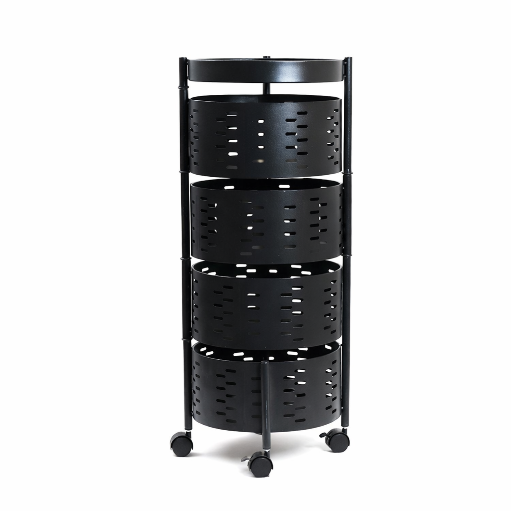 Этажерка на колесах SphereAl R100102-W 4 яруса 33х81 см Черный (33726494) Этажерка на колесах SphereAl R100102-W 4 яруса 33х81 см Черный (33726494)